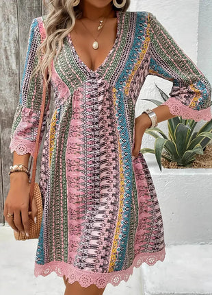 V-neck Casual Loose Dress