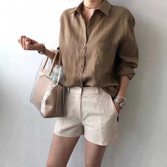 Autumn Long Sleeve Loose All-matching Shirt