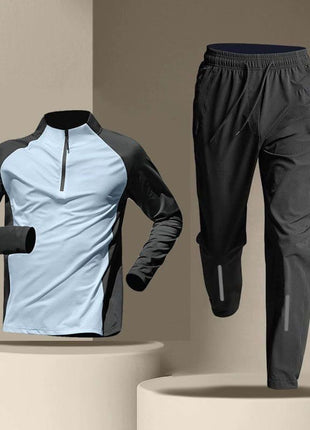 Half Zipper Quick Drying Clothes Long Sleeve Trousers Suit