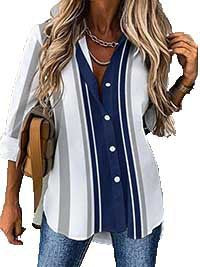 Cuff Button Long-sleeved Blouse