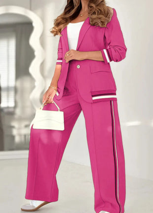 Fashion Rib 2 Pieces Suit Set