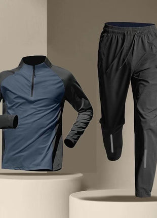 Half Zipper Quick Drying Clothes Long Sleeve Trousers Suit