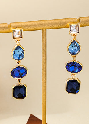 Geometric Rhinestone Earrings