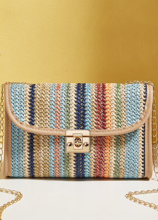 Woven Chain Square Crossbody Bag