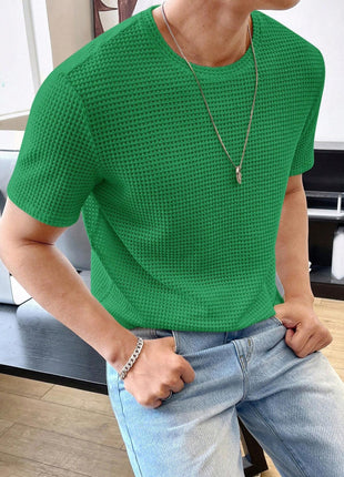 Men's Casual Loose Solid Color Short Sleeve