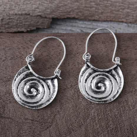 Geometric Gypsy Curved Metal Earrings