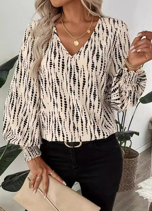 V-neck Elegant Autumn Shirt