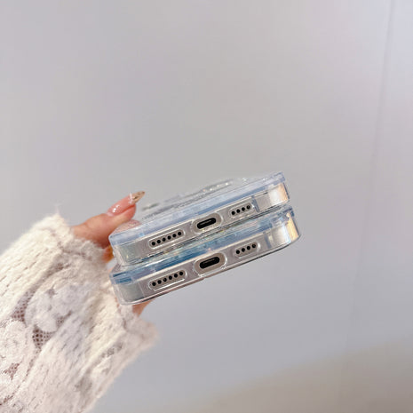 iPhone 13/14/15/16 Quicksand Butterfly Case