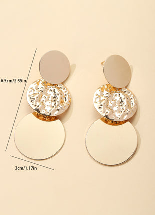Simple Exaggerated Temperamental High Sense Round Ring Earrings