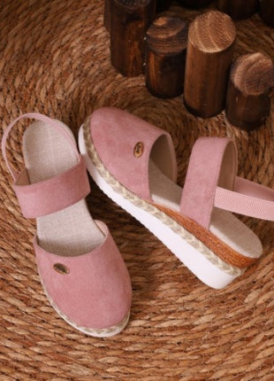 Wedge Hemp Rope Braided Closed Toe Sandal