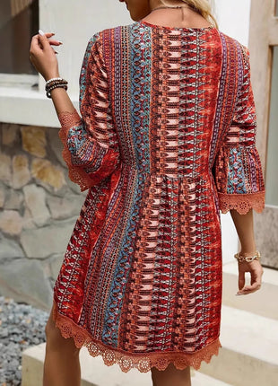 V-neck Casual Loose Dress
