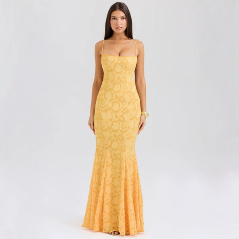 Elegant Waist Girdling Super Long Fishtail Dress