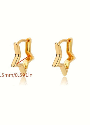 Fashion Creative Pentagram Earrings