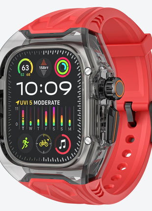 Richard Style Transparent Watch Case Strap Compatible with Apple Watch 9/8/7/6/SE [44/45/49 mm]