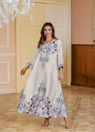 Elegant Floral Long Sleeve Dress