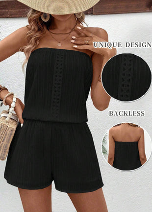 Casual Tube Top And Shorts Set