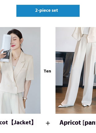 Casual Graceful And Fashionable Jacket and Pants Suit Set