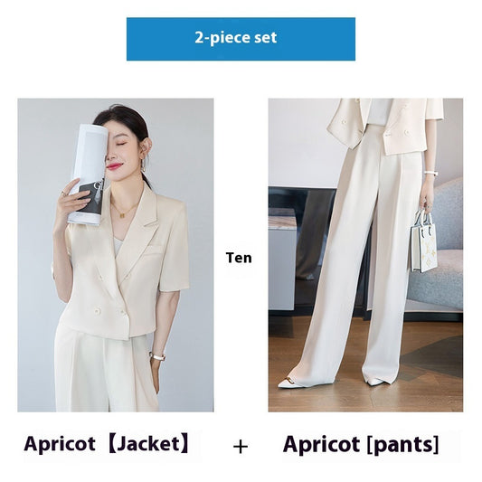 Casual Graceful And Fashionable Jacket and Pants Suit Set
