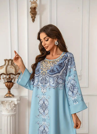 Lace Detail Long Sleeved Extra Long Dress