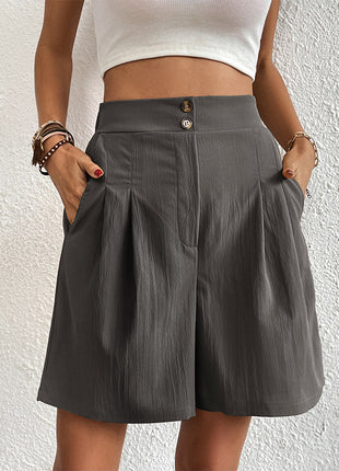 Loose High Waist Wide Leg Shorts
