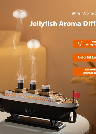 Ship Aroma Diffuser Ultrasonic Spit Smoke Ring Jellyfish or Spray Humidifier