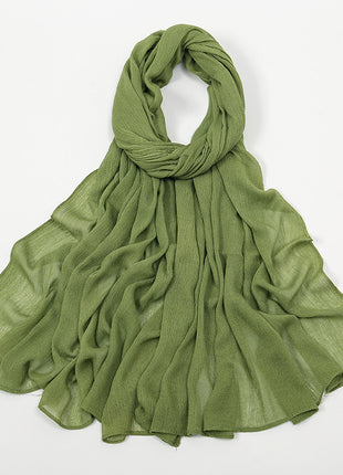 Curling Rayon Wrinkle Scarf Women's Simple Toe Cap