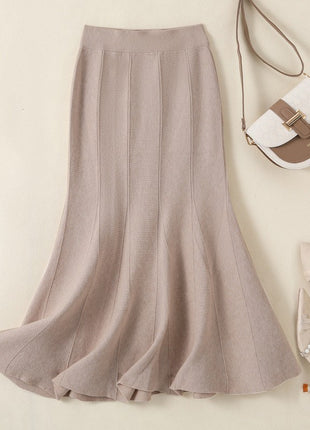 Fishtail Mid-length Autumn and Winter High Waist Skirt