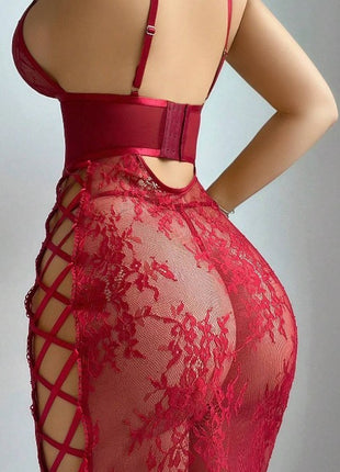 Hollow Red Topless Sheath