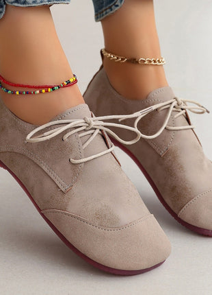 Flat Retro Soft Leather Slip-On Loafers