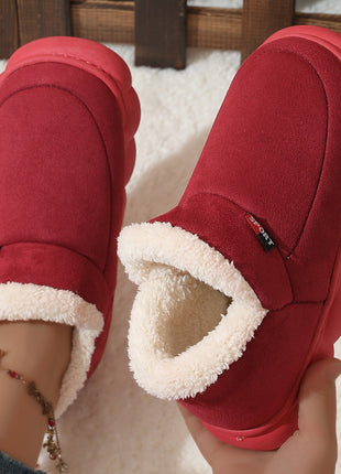 Unisex Winter Plush Cotton Warm Suede Thick-soled Garden Shoes Outdoor