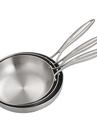 304 Stainless Steel Three-layer Induction Cooker Applicable To Gas Stove Pan