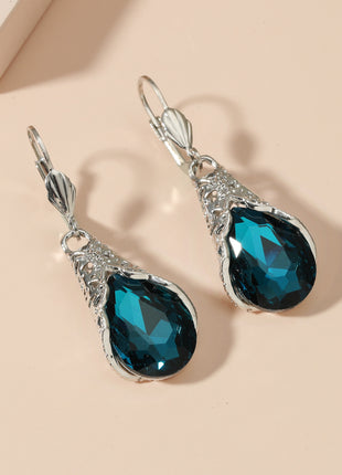Blue Water Drop Earring