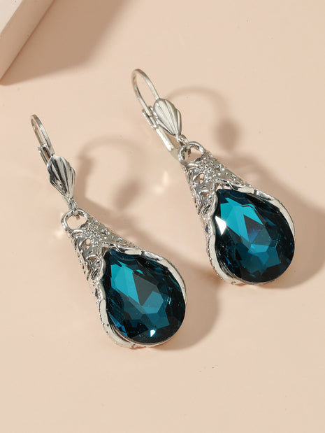 Blue Water Drop Earring