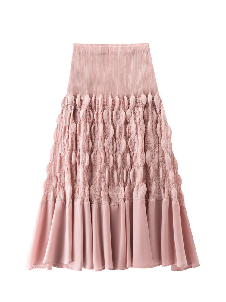 Designed Slimming Graceful Pleated Skirt