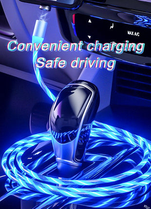 Magnetic 2-meter Cable Magnet Fast Charging Lighting Micro USB Cable LED