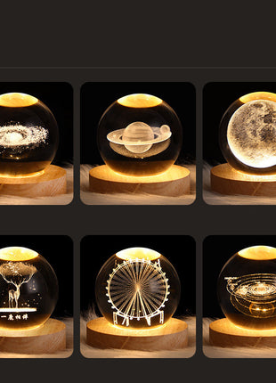 Crystal Ball Small Night Lamp Projection