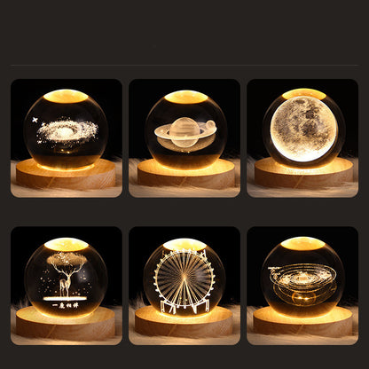 Crystal Ball Small Night Lamp Projection