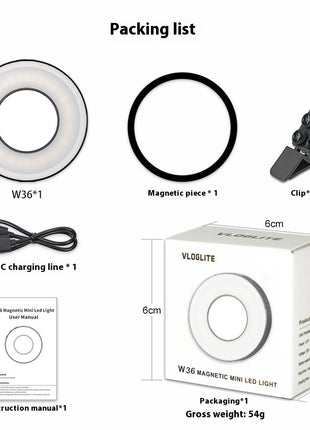 W36 Mobile Phone Fill Light with Makeup Mirror