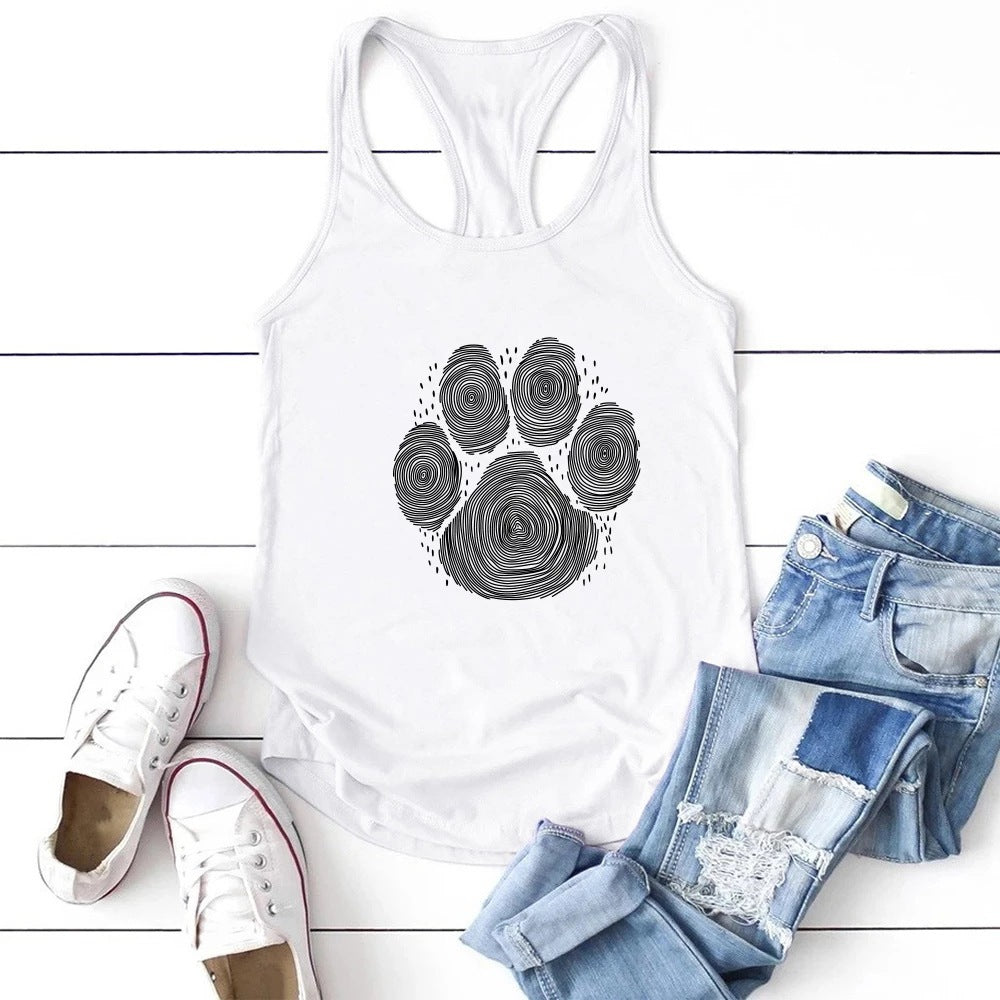 Dog's Paw Cute Footprint Vest