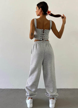Hooded Sweater & Pants 3-Piece Set
