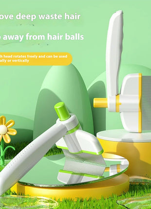 Self-Cleaning Flea Removal Magic Pet Brush for Cats & Dogs