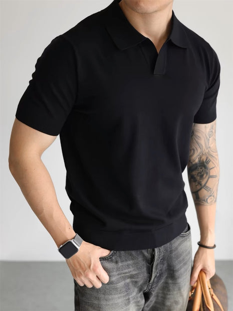 Summer Men's Cool Loose Lapels T-shirt