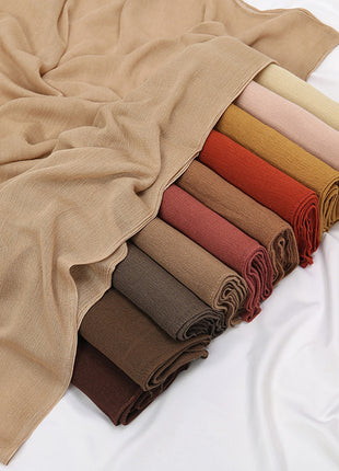 Curling Rayon Wrinkle Scarf Women's Simple Toe Cap