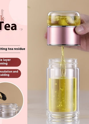Tea Double-layer Glass Separation Cup