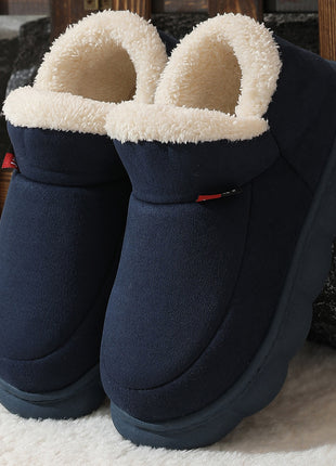 Unisex Winter Plush Cotton Warm Suede Thick-soled Garden Shoes Outdoor