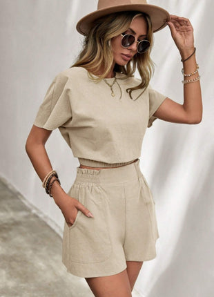 Casual Cotton Breathable Short Sleeved Set