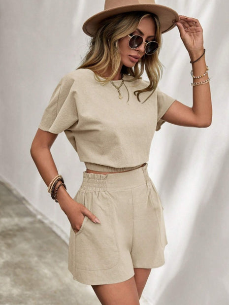 Casual Cotton Breathable Short Sleeved Set