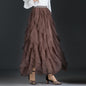 Korean Cake Mesh Pleated Skirt