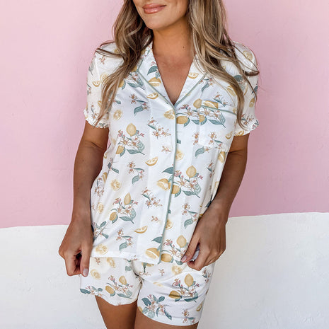 Short Sleeve Single-breasted Pyjamas Set