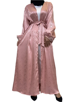 Satin Feather Abaya